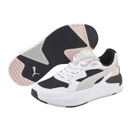 Baskets basses  à lacets Blanc rose 3 - vertbaudet enfant 