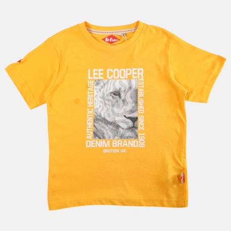 T shirt garçon manches courtes imprimé Jaune+Kaki+Marine+Noir+Orange 2 - vertbaudet enfant 