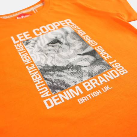 T shirt garçon manches courtes imprimé Jaune+Kaki+Marine+Noir+Orange 21 - vertbaudet enfant 