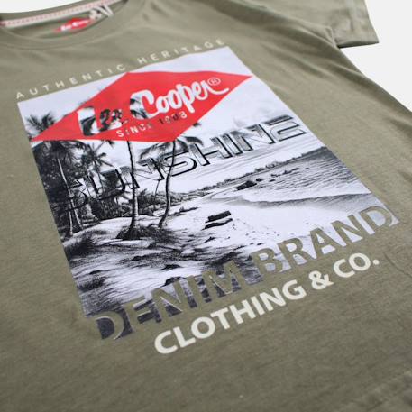 T shirt garçon manches courtes imprimé Bleu+Gris+Kaki+Kaki foncé+Rouge 13 - vertbaudet enfant 