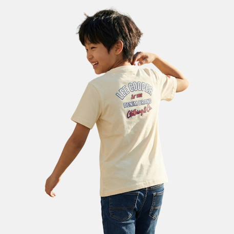 T shirt garçon manches courtes Beige+Gris+Marine+Noir+Vert 3 - vertbaudet enfant 