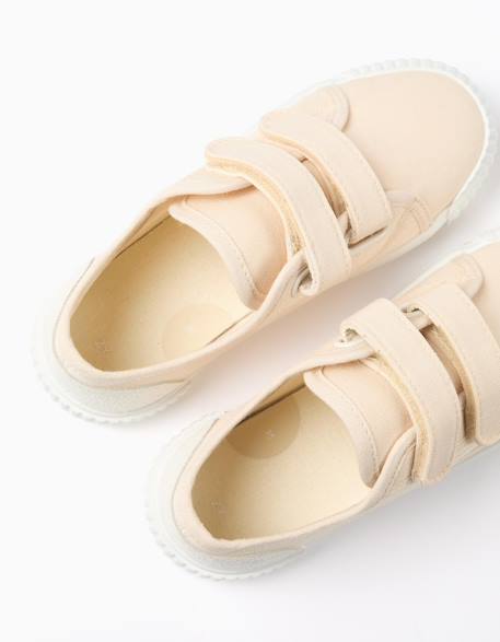 Baskets en toile à semelle antidérapante Beige 3 - vertbaudet enfant 