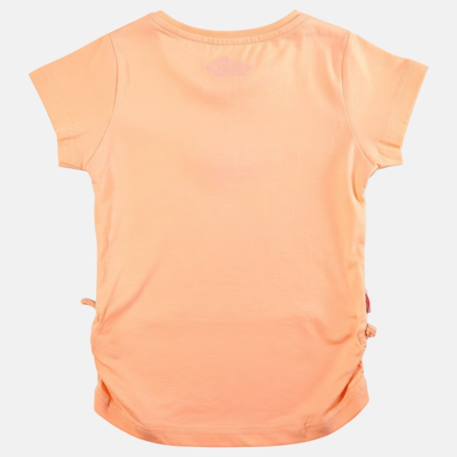T shirt fille manches courtes Blanc+Marine+Orange+Rose 12 - vertbaudet enfant 