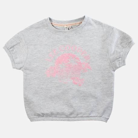 T shirt fille manches courtes Beige+Fushia+Gris+Rose 11 - vertbaudet enfant 