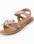 Sandales en cuir avec nœud décoratif Blanc+Rose clair 8 - vertbaudet enfant 