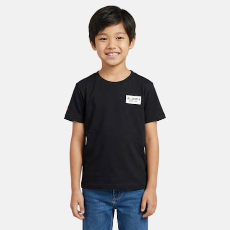 T shirt garçon manches courtes Beige+Gris+Marine+Noir+Vert 17 - vertbaudet enfant 