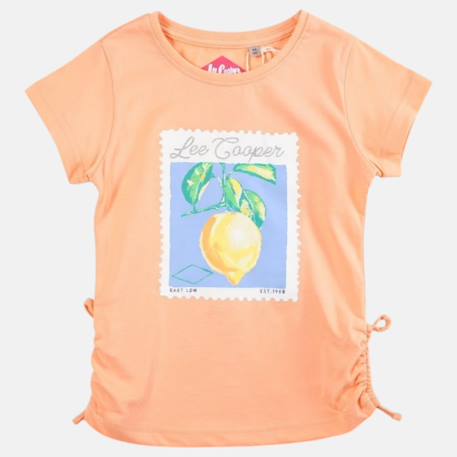 T shirt fille manches courtes Blanc+Marine+Orange+Rose 11 - vertbaudet enfant 
