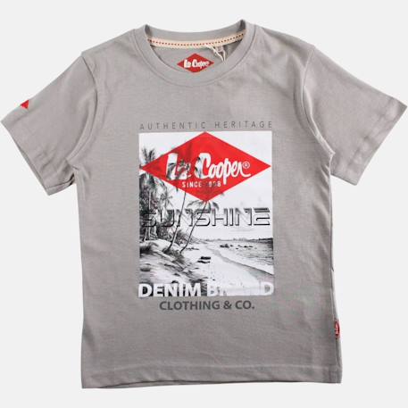 T shirt garçon manches courtes imprimé Bleu+Gris+Kaki+Kaki foncé+Rouge 7 - vertbaudet enfant 