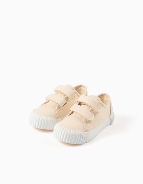 Baskets en toile à semelle antidérapante Beige 2 - vertbaudet enfant 