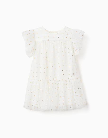 Bébé-Robe sans manches en tulle à volants et étoiles