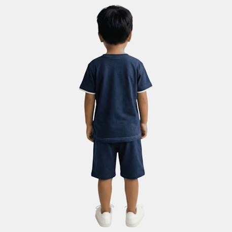 Ensemble garçon composé d un t shirt manches courtes et d un short Beige+Kaki+Marine+Noir 15 - vertbaudet enfant 
