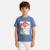 T shirt garçon manches courtes imprimé Bleu+Gris+Kaki+Kaki foncé+Rouge 1 - vertbaudet enfant 