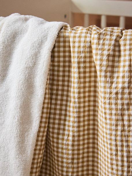 Plaid bébé vichy et micro-polaire Vichy caramel 2 - vertbaudet enfant 