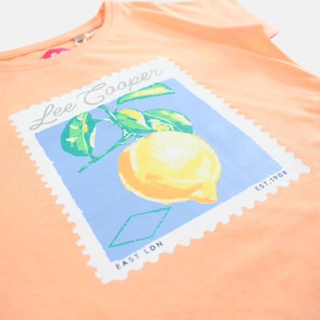 T shirt fille manches courtes Blanc+Marine+Orange+Rose 13 - vertbaudet enfant 