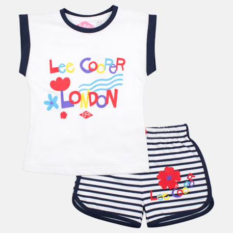 Ensemble fille composé d un débardeur et d un short Blanc+Rose 4 - vertbaudet enfant 