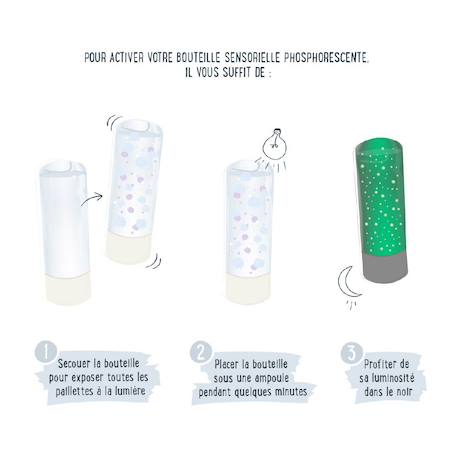 Bouteille sensorielle phosphorescente Blanc, moutons 3 - vertbaudet enfant 