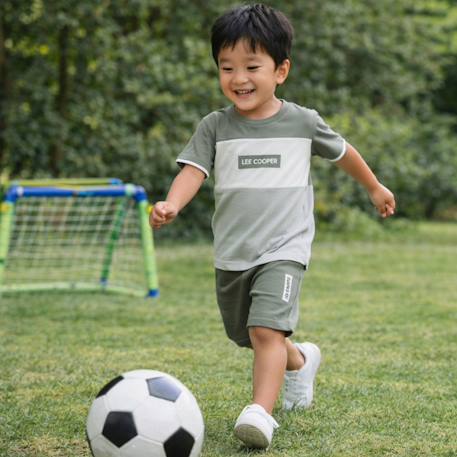Ensemble garçon composé d un t shirt manches courtes et d un short Beige+Kaki+Marine+Noir 8 - vertbaudet enfant 