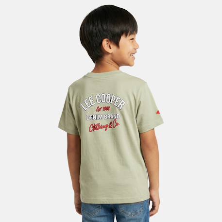 T shirt garçon manches courtes Beige+Gris+Marine+Noir+Vert 23 - vertbaudet enfant 