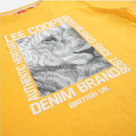 T shirt garçon manches courtes imprimé Jaune+Kaki+Marine+Noir+Orange 4 - vertbaudet enfant 