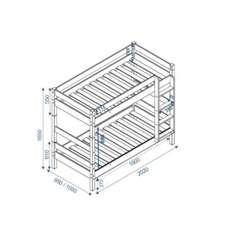 Pack lit superposé séparable avec 2 matelas bois massif aaron Blanc+Bois naturel 11 - vertbaudet enfant 
