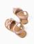 Sandales en cuir avec nœud décoratif Blanc+Rose clair 7 - vertbaudet enfant 