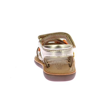 Sandales bébé mo cloflore Blanc+Or clair 8 - vertbaudet enfant 