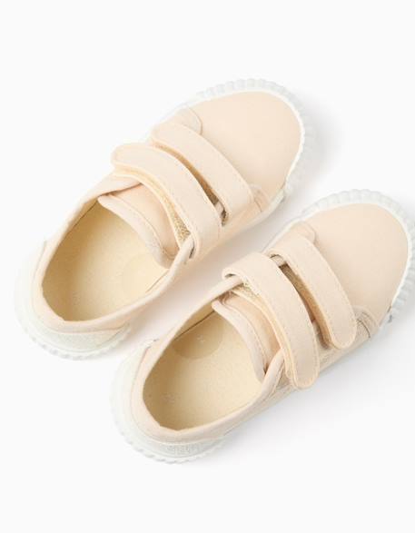 Baskets en toile à semelle antidérapante Beige 3 - vertbaudet enfant 