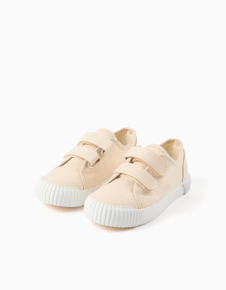 Baskets en toile à semelle antidérapante Beige 2 - vertbaudet enfant 
