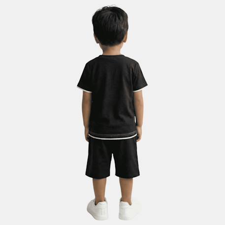 Ensemble garçon composé d un t shirt manches courtes et d un short Beige+Kaki+Marine+Noir 21 - vertbaudet enfant 