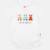 T shirt fille manches courtes Blanc+Marine+Orange+Rose 2 - vertbaudet enfant 