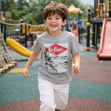 T shirt garçon manches courtes imprimé Bleu+Gris+Kaki+Kaki foncé+Rouge 6 - vertbaudet enfant 