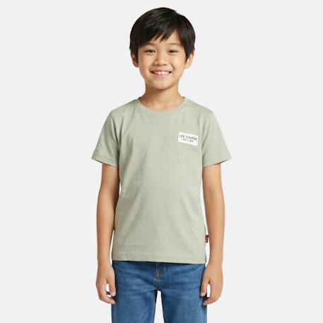 T shirt garçon manches courtes Beige+Gris+Marine+Noir+Vert 22 - vertbaudet enfant 