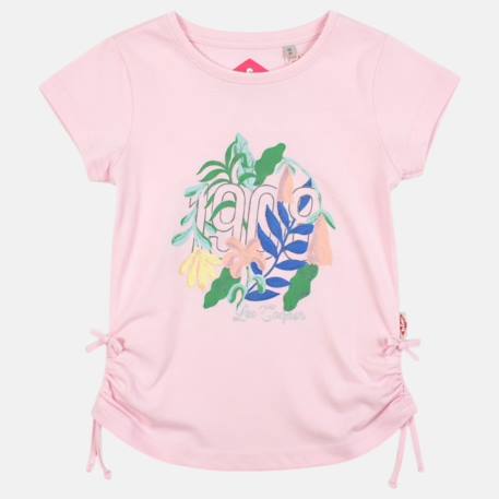T shirt fille manches courtes Blanc+Marine+Orange+Rose 15 - vertbaudet enfant 