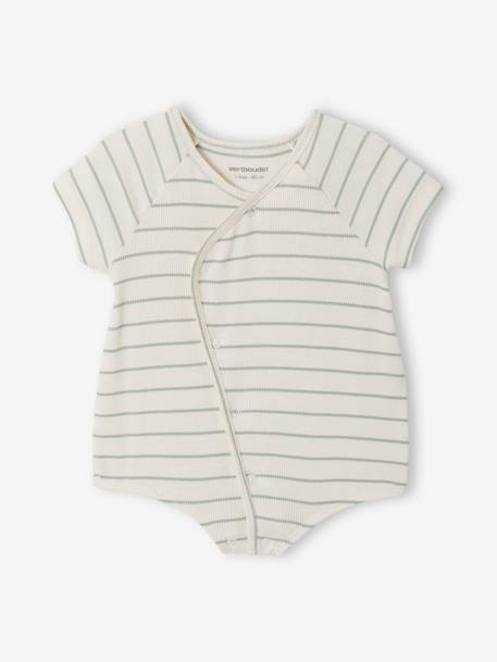 Lot 2 combishorts bébé personnalisable vert sauge 2 - vertbaudet enfant 