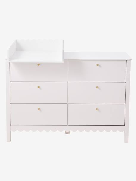Commode enfant 6 tiroirs feston bois blanc 5 - vertbaudet enfant 
