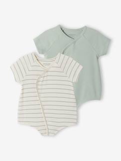 Bébé-Pyjama, surpyjama-Lot 2 combishorts bébé personnalisable 