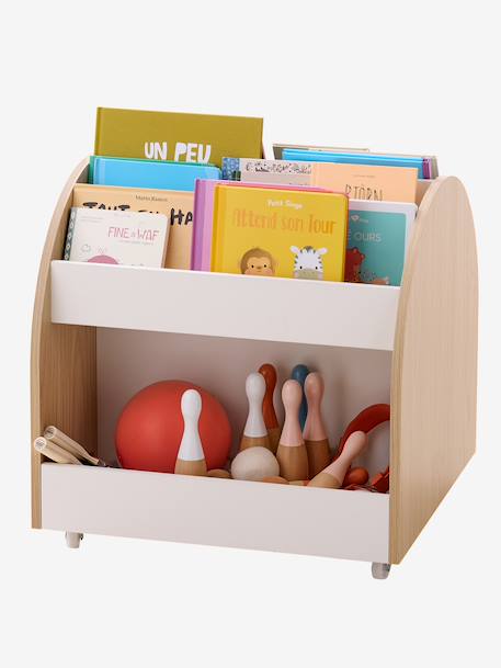 Rangement livres et jouets à roulettes YEL blanc 2 - vertbaudet enfant 