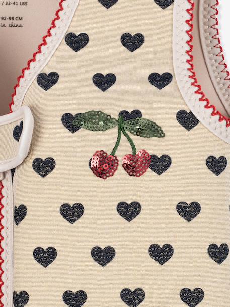 Gilet de flottaison enfant cœurs beige imprimé 3 - vertbaudet enfant 