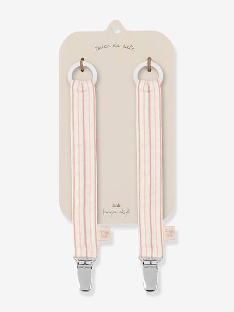 Lot 2 attaches tétines beige+rose 4 - vertbaudet enfant 