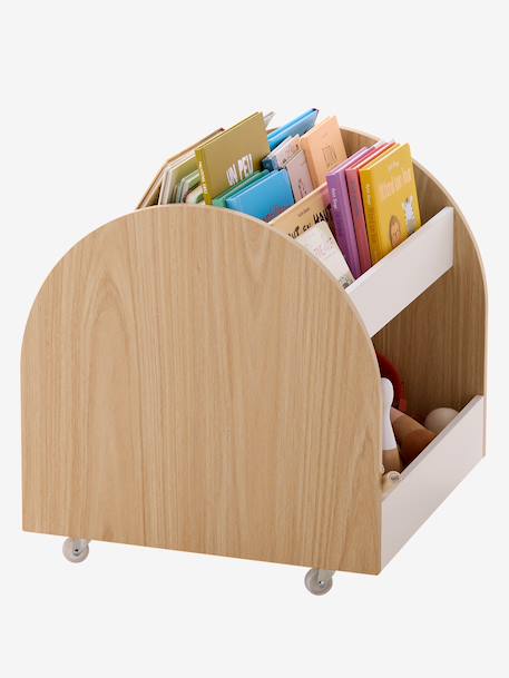 Rangement livres et jouets à roulettes YEL blanc 3 - vertbaudet enfant 