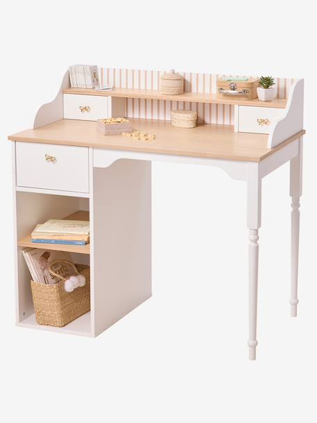 Bureau enfant bois avec rangements SOFIA écru 8 - vertbaudet enfant 