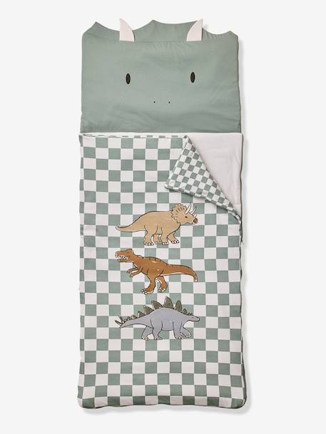 Sac de couchage enfant dinosaure carreaux vert 3 - vertbaudet enfant 