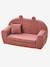 Canapé chauffeuse ours velours rose 3 - vertbaudet enfant 