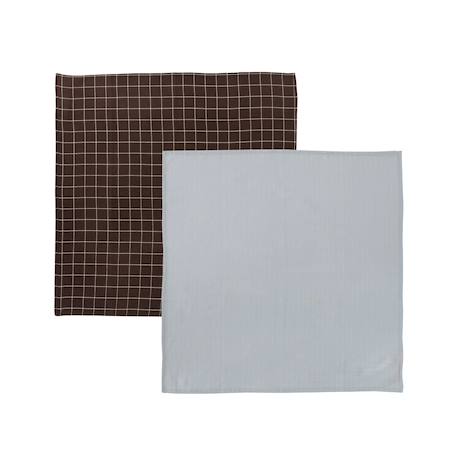 Tissu de cuisine en coton organique Bleu et blanc+Jaune 1 - vertbaudet enfant 