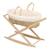 Couffin bébé en fibres naturelles et habillage tissu avec support en pin massif Beige/marron+Blanc/orange+Bleu+Rose+Rose imprimé+Vert tilleul 8 - vertbaudet enfant 