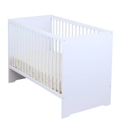 Chambre bébé duo: lit 120x60 et commode à langer 2 portes - first Blanc 2 - vertbaudet enfant 