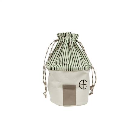 Panier de rangement en coton Marron+Rouge 1 - vertbaudet enfant 