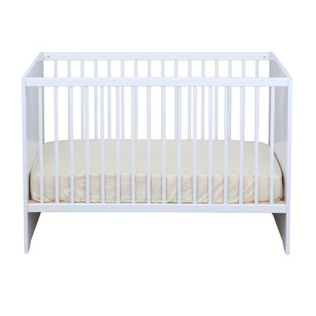 Lit bébé 120x60 avec têtes de lit panneaux - first Blanc 2 - vertbaudet enfant 