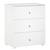 Chambre bébé complète basic, lit 120x60 tout barreaux, commode à langer 3 tiroirs et armoire 2 portes - boutons cœur - basic Blanc+Blanc/gris+Blanc/rose 6 - vertbaudet enfant 