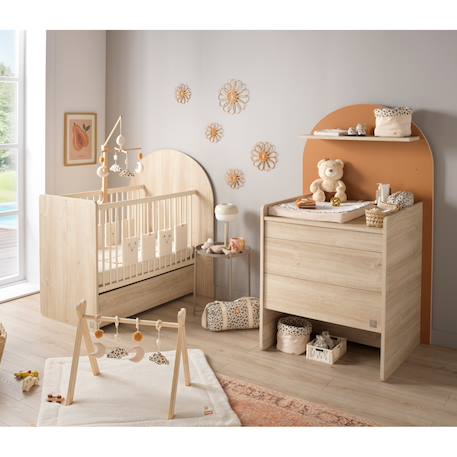 Pack chambre bébé évolutif – lit 120x60 transformable en 90x190 + commode à langer évolutive en bureau - arche Caramel/marron+Marron+Marron/caramel+Marron/rouge+Marron/vert+Rouge/marron+Vert/marron 13 - vertbaudet enfant 